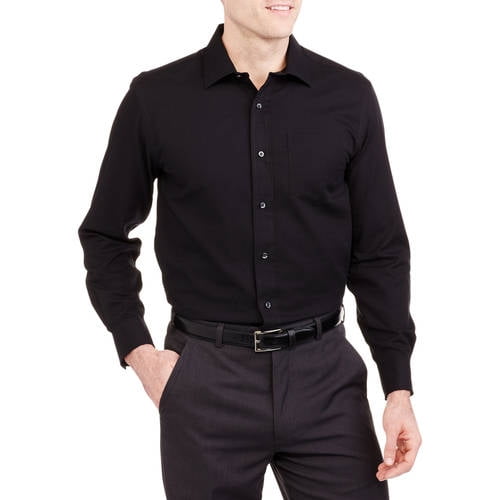 George Black Solid Shirt - Walmart.com